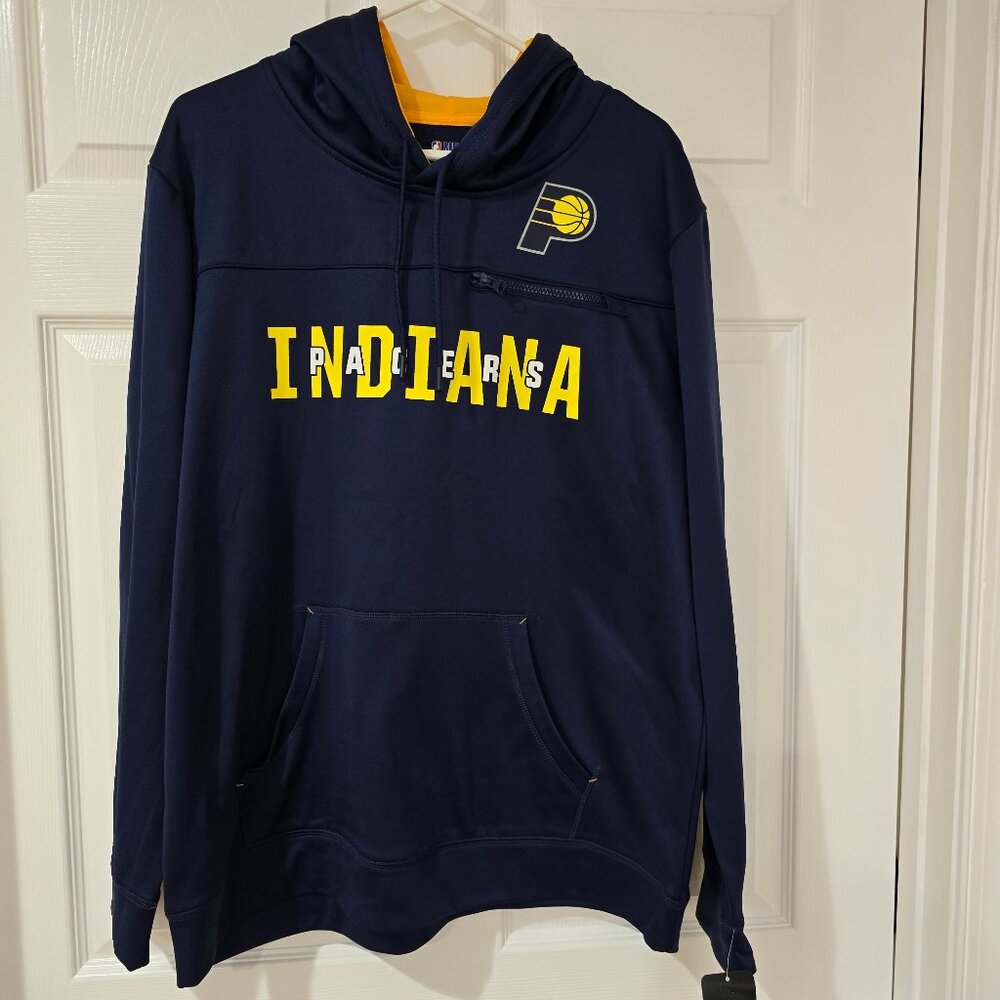 Indiana Pacers‎ Men's NBA Pullover Hoodie Polyester Navy Pockets Size XL NWT